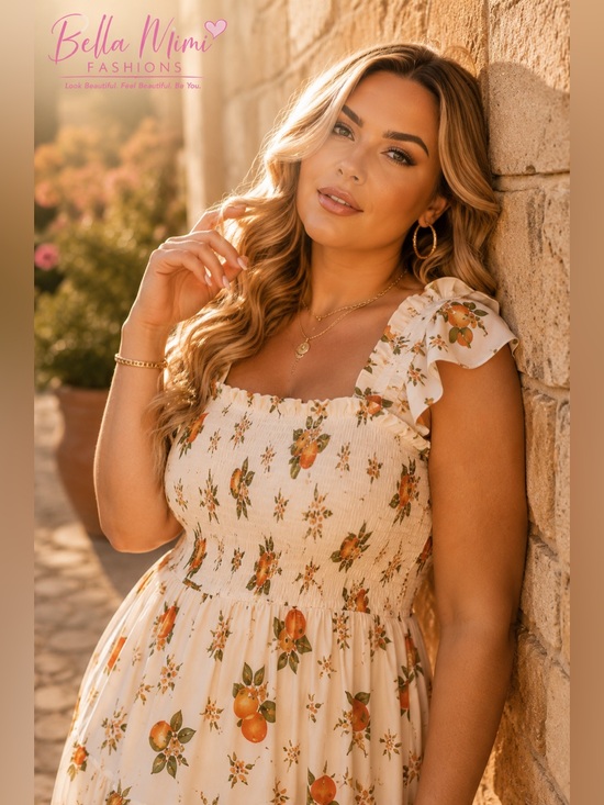 Sugarlips Dresses & Skirts - NWT Sugarlips Arancia Ruffled Tier Smocked Midi dress plus size 3X 🍑